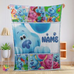 Funny Cartoon TV Show Blue’s Clues Blanket Fleece Customized Blanket