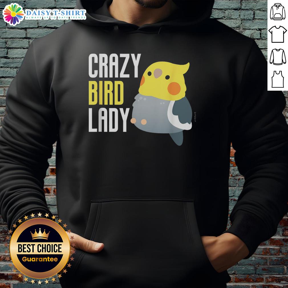 Funny Crazy Bird Lady Hoodie featuring a whimsical design of birds and vibrant colors, perfect for bird lovers.