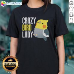 Funny Crazy Bird Lady Tee featuring a whimsical design perfect for bird lovers and quirky fashion enthusiasts.