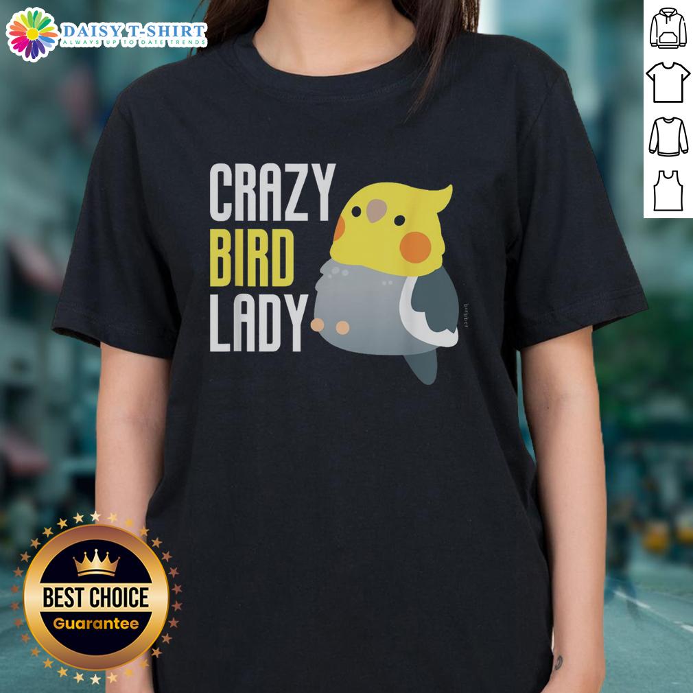Funny Crazy Bird Lady Tee featuring a whimsical design perfect for bird lovers and quirky fashion enthusiasts.