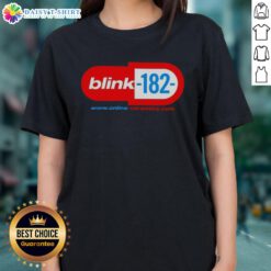 Good Enema of the State Blink-182 ladies tee featuring iconic album art and stylish design for fans of pop-punk fashion.