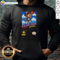 Good Golden State Valkyries basketball 8-bit hoodie featuring retro design and vibrant colors for fans and gamers.