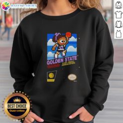Alt Text: Good Golden State Valkyries Basketball 8-Bit Sweatshirt featuring pixel art design and team colors for fans.