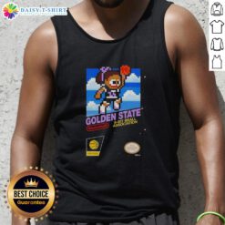 Alt Text: Good Golden State Valkyries basketball 8-bit tank top featuring a retro design and vibrant colors for fans.