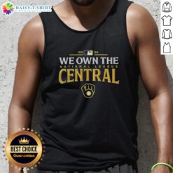Good Milwaukee Brewers 2025 We Own The American League Central Division Champions tank top design featuring team colors.
