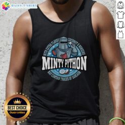 Good Minty Python Monty Python tank top design featuring vibrant colors and playful graphics inspired by the classic comedy.
