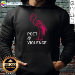Good Poet of Violence Flamingo Skeleton Hoodie featuring a vibrant flamingo skeleton design for unique streetwear style.