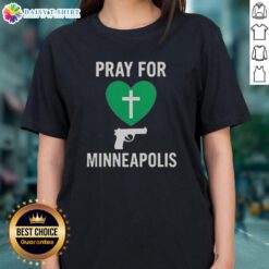 Good Pray for Minneapolis Annunciation Catholic School Ladies Tee featuring a stylish design and school spirit.
