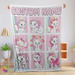 Good Premium Disney Cartoon The Aristocats Marie Blanket Fleece Customized Blanket