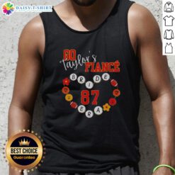 Good Swift Travis engagement tank top featuring number 87, perfect for Taylor's bride era football-themed celebration.