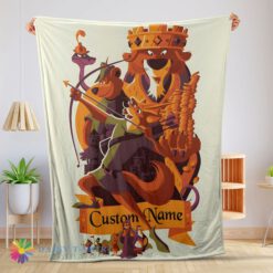 Happy Cute Disney Cartoon Robin Hood Blanket Fleece Customized Blanket