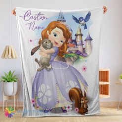 Happy Good Disney Cartoon Sofia The First Sofia Princess Blanket Fleece Customized Blanket
