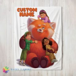 Happy Hot Pixar Turning Red With Friends Blanket Fleece Customized Blanket