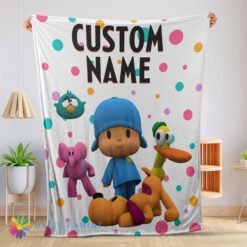 Happy Hot Pocoyo And Friends Blanket Fleece Customized Blanket