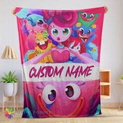 Happy Hot Poppy Playtime Mommy Long Legs And Friends Blanket Fleece Customized Blanket