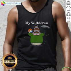 Happy My Neighborino tank top featuring vibrant colors and a playful design, perfect for fans of the classic show.