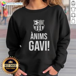 Alt Text: Hot Barcelona Anims Gavi Support 2025 Sweatshirt featuring vibrant design, perfect for fans of FC Barcelona.