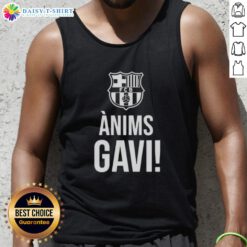 Hot Barcelona Anims Gavi Support 2025 tank top featuring vibrant colors and stylish design for fans.