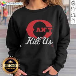 Alt Text: Hot Cincinnati Reds Can't Kill Us Red C Logo Baseball Sweatshirt featuring vibrant team colors and logo design.