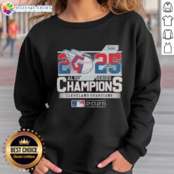 Hot Cleveland Guardians 2025 MLB Postseason AL Division Series Champions Celebration Sweatshirt showcasing team pride.