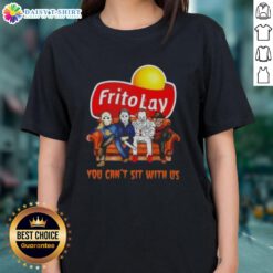 Hot Frito Lay x Horror Movies Halloween 'You Can't Sit With Us' Ladies Tee featuring a spooky design perfect for Halloween.