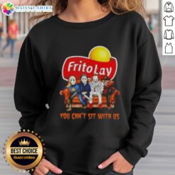 Hot Frito Lay X Horror Movies Halloween sweatshirt featuring 'You Can't Sit With Us' design for spooky season style.
