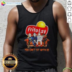 Hot Frito Lay X Horror Movies Halloween tank top featuring 'You Can't Sit With Us' design for spooky season style.