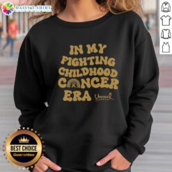 Hot In My Fighting Childhood Cancer Era Sweatshirt featuring a bold design, perfect for raising awareness and showing support.