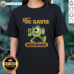 Hot Monster Disney UC Davis Bookworm Ladies Tee featuring vibrant graphics and stylish design for casual wear.