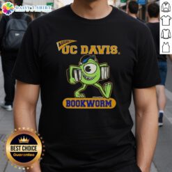 Hot Monster Disney UC Davis Bookworm T-Shirt featuring a playful graphic design for book lovers and Disney fans.