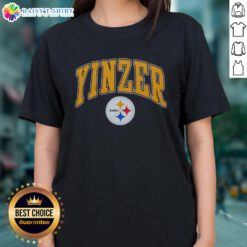 Hot Pittsburgh Steelers Yinzer logo ladies tee showcasing team spirit and style for female fans.
