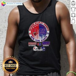 Hot Rutgers Scarlet Knights and New York Giants helmet tank top with city skyline, perfect for sports fans and summer wear.