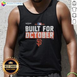 Hot San Francisco Giants 2025 MLB postseason tank top featuring bold graphics, perfect for October game day attire.