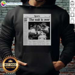 Hot Sports hoodie celebrating Indians' championship win, first title since 1954, featuring bold team graphics.