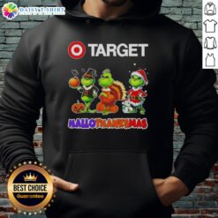 Hot Target X Grinch cosplay hoodie for Happy HalloThanksMas, featuring festive design and vibrant colors.