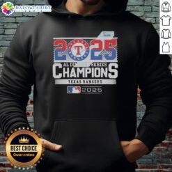Hot Texas Rangers 2025 ALDS Champions hoodie featuring team logo and vibrant design for MLB fans.