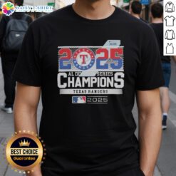 Alt Text: Hot Texas Rangers 2025 ALDS Champions MLB American League Division Series T-Shirt featuring team logo and vibrant design.