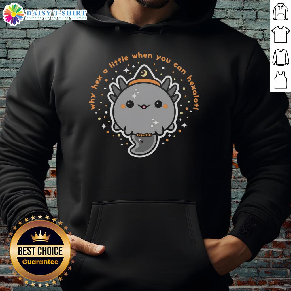 Stylish Hexalotl hoodie featuring vibrant graphics and cozy fabric, perfect for fans of unique fashion and comfort.