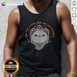 Trendy Hexalotl tank top featuring a cute axolotl design, perfect for casual wear and fans of unique graphic tees.