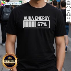 Gen Alpha slang T-shirt featuring 'Nice Aura Energy' meme design in bold colors, perfect for trendy youth fashion.