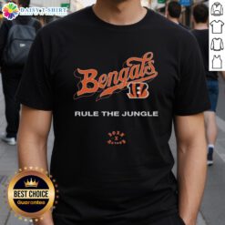 Nice Cincinnati Bengals Born X Raised Rule The Jungle T-Shirt featuring bold graphics and team colors for fans.