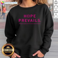 Nice Hope Prevails American Foundation for Suicide Prevention Iowa sweatshirt in navy blue, promoting mental health awareness.