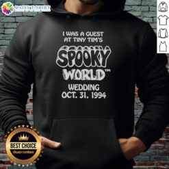 Alt Text: Nice hoodie from Tiny Tim's Spooky World Wedding, October 31, 1994, featuring unique design and Halloween theme.