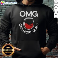 Stylish Nice OMG One More Glass Hoodie in black, featuring a trendy design perfect for casual wear and street fashion.