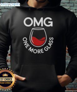 Stylish Nice OMG One More Glass Hoodie in black, featuring a trendy design perfect for casual wear and street fashion.