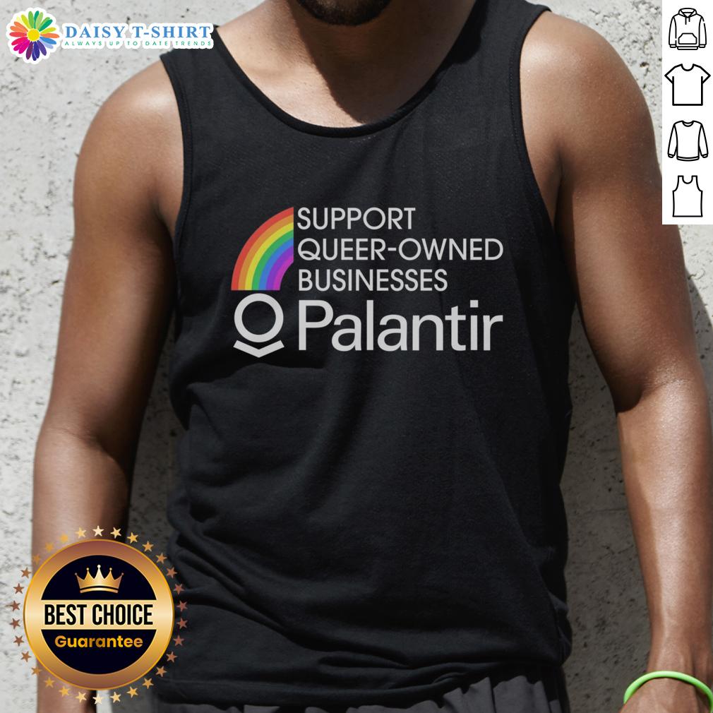 Queer-owned businesses tank top featuring a vibrant design promoting support for LGBTQ+ entrepreneurship.