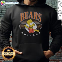 Alt Text: Bart Simpson wearing a Chicago Bears hoodie, showcasing the Nice The Simpsons Bart x Chicago Bears collaboration.