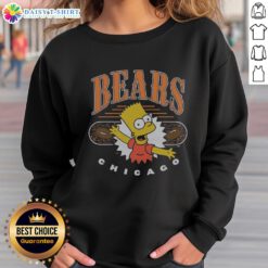 Alt Text: Bart Simpson wearing a Chicago Bears sweatshirt, showcasing a fun crossover of The Simpsons and NFL fashion.
