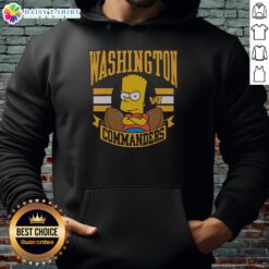 Stylish Nice-The-Simpsons Bart X Washington Commanders hoodie featuring vibrant graphics and a comfortable fit.