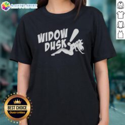 Alt Text: Nice Widow Dusk Bada Bing ladies tee featuring stylish design, perfect for casual wear and fashion enthusiasts.